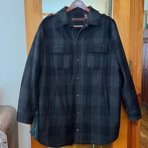 Perry Ellis Plaid Coat